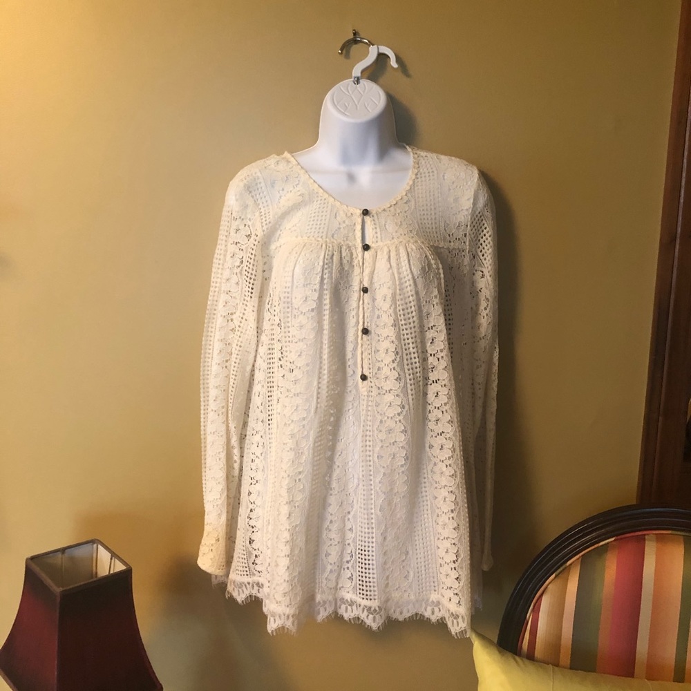 Beautiful off white lace blouse